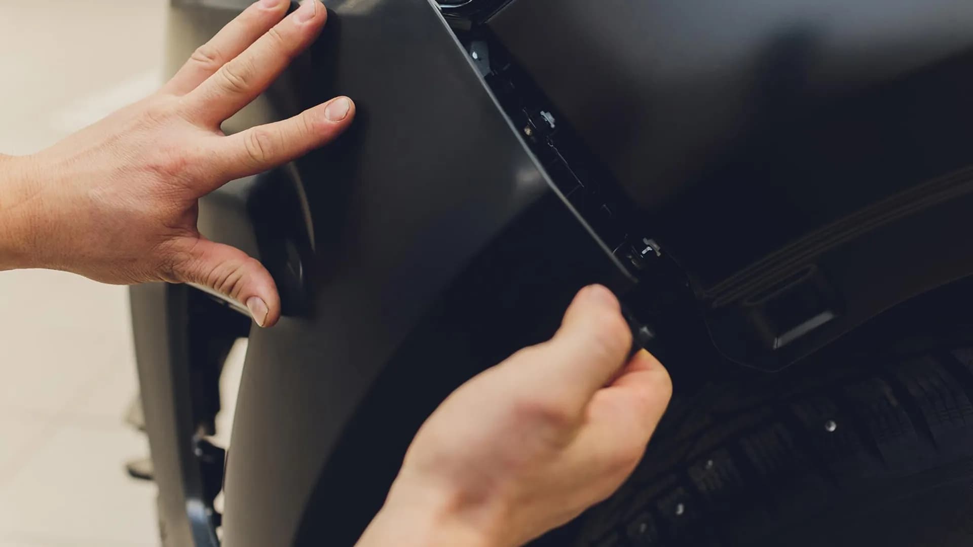 Professional bumper repair work